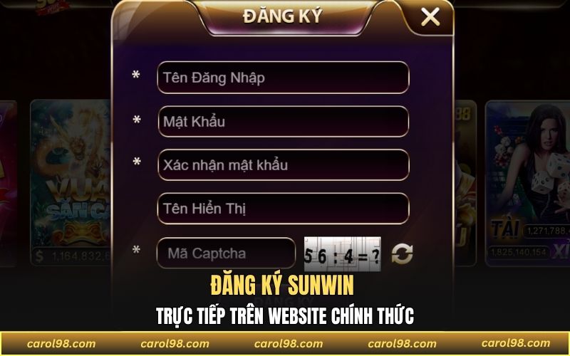 Đăng ký SUNWIN trực tiếp trên website chính thức