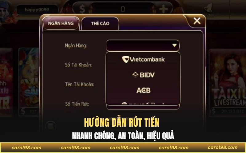 Hướng dẫn rút tiền nhanh chóng, an toàn, hiệu quả