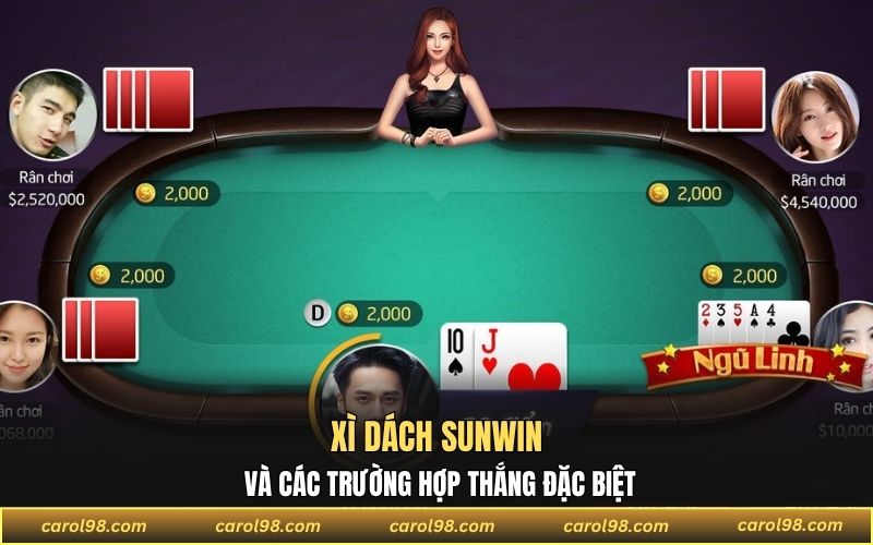 Xì dách Sunwin và các trường hợp thắng đặc biệt